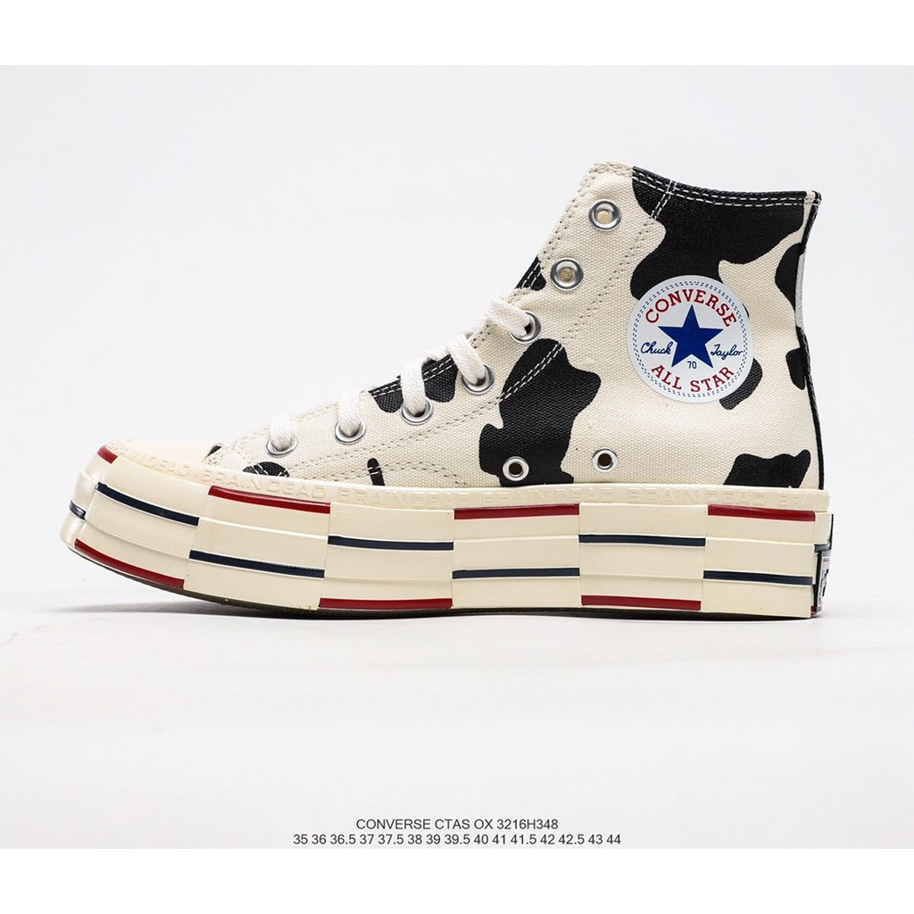 Converse x BrainDead 2.0 leopard print and ice cream cow