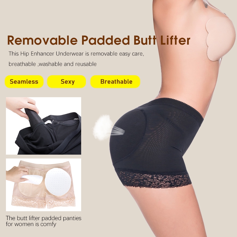 Women Hip Enhancer Shaper Butt Lifter Push Up Bottom Padded Briefs Underwear  