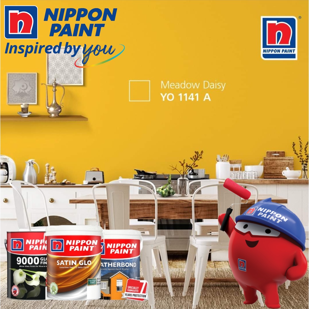 NIPPON 1 LITER YO1141A MEADOW DAISY INTERIOR EXTERIOR WALL PAINT/WOOD