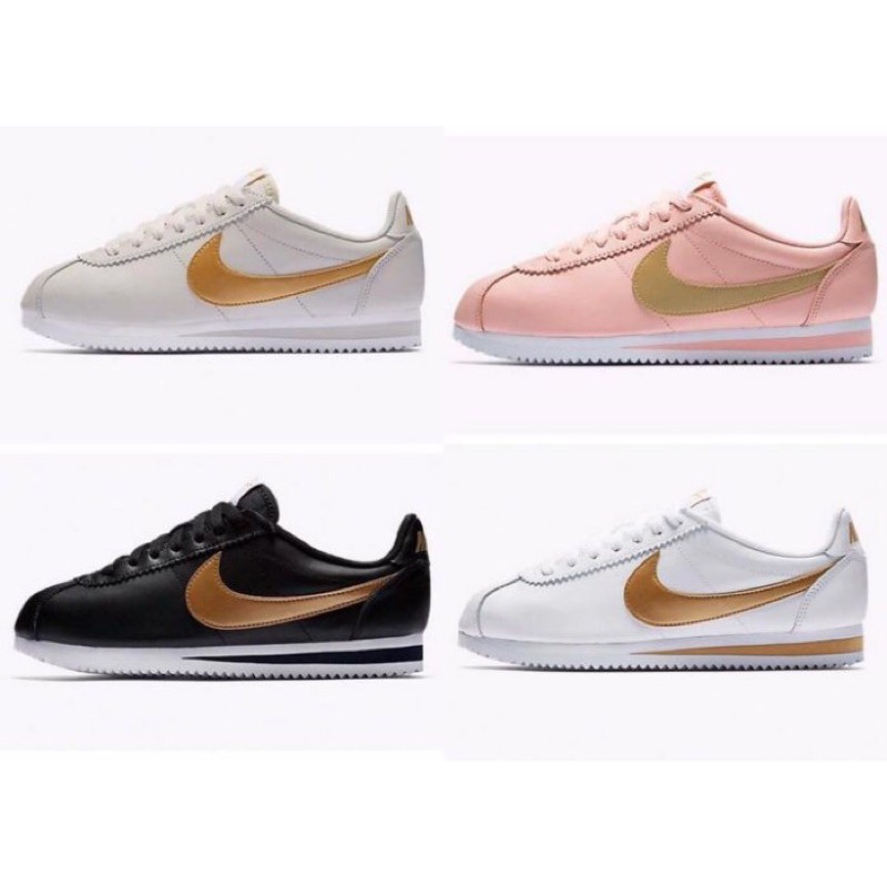 nike cortez pink gold