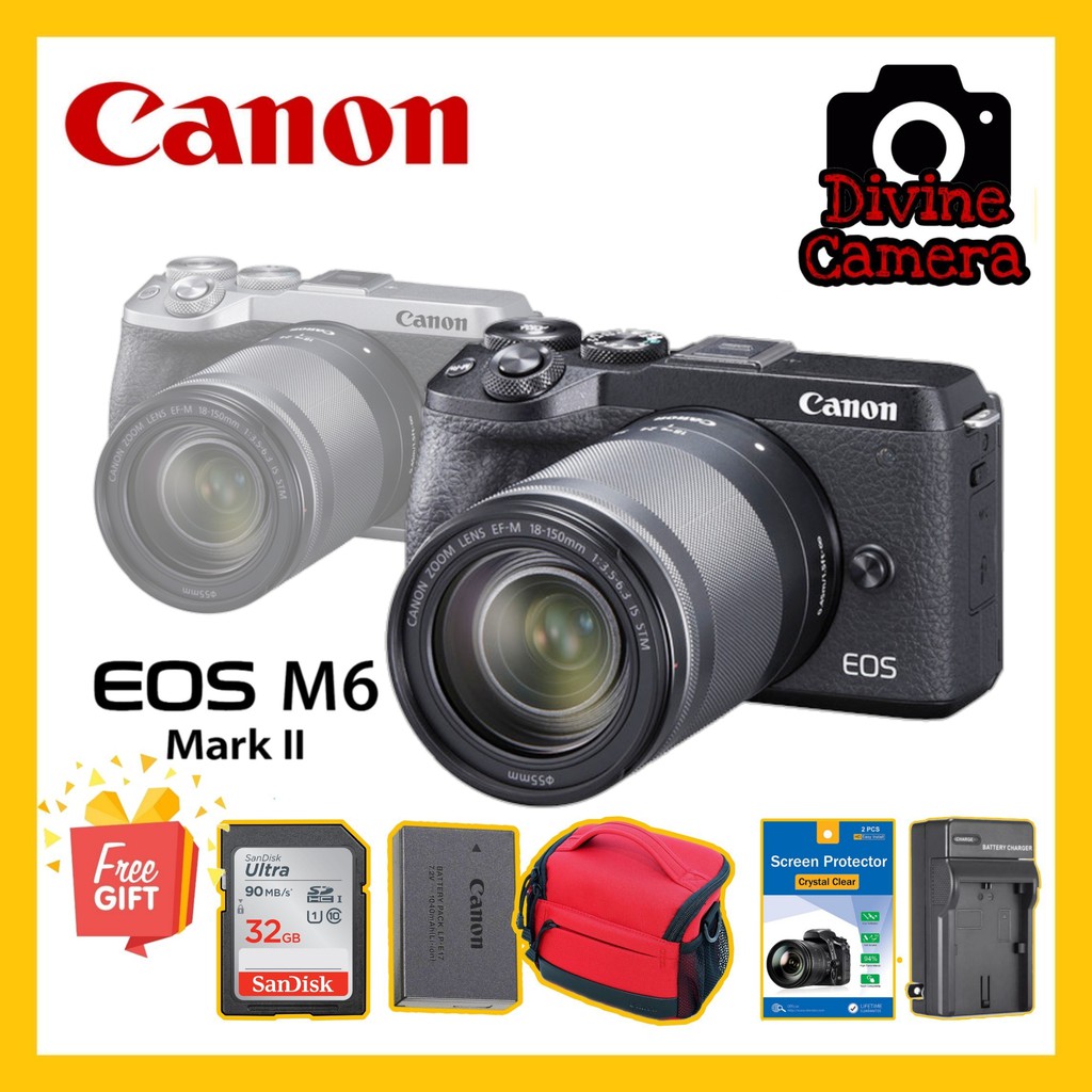 Canon Eos M6 Mark Ii Mirrorless Digital Camera With 18 150mm Lens 1 2 Years Warranty Canon Malaysia Shopee Malaysia