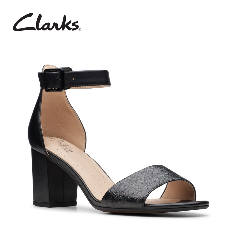 clarks heels with strap