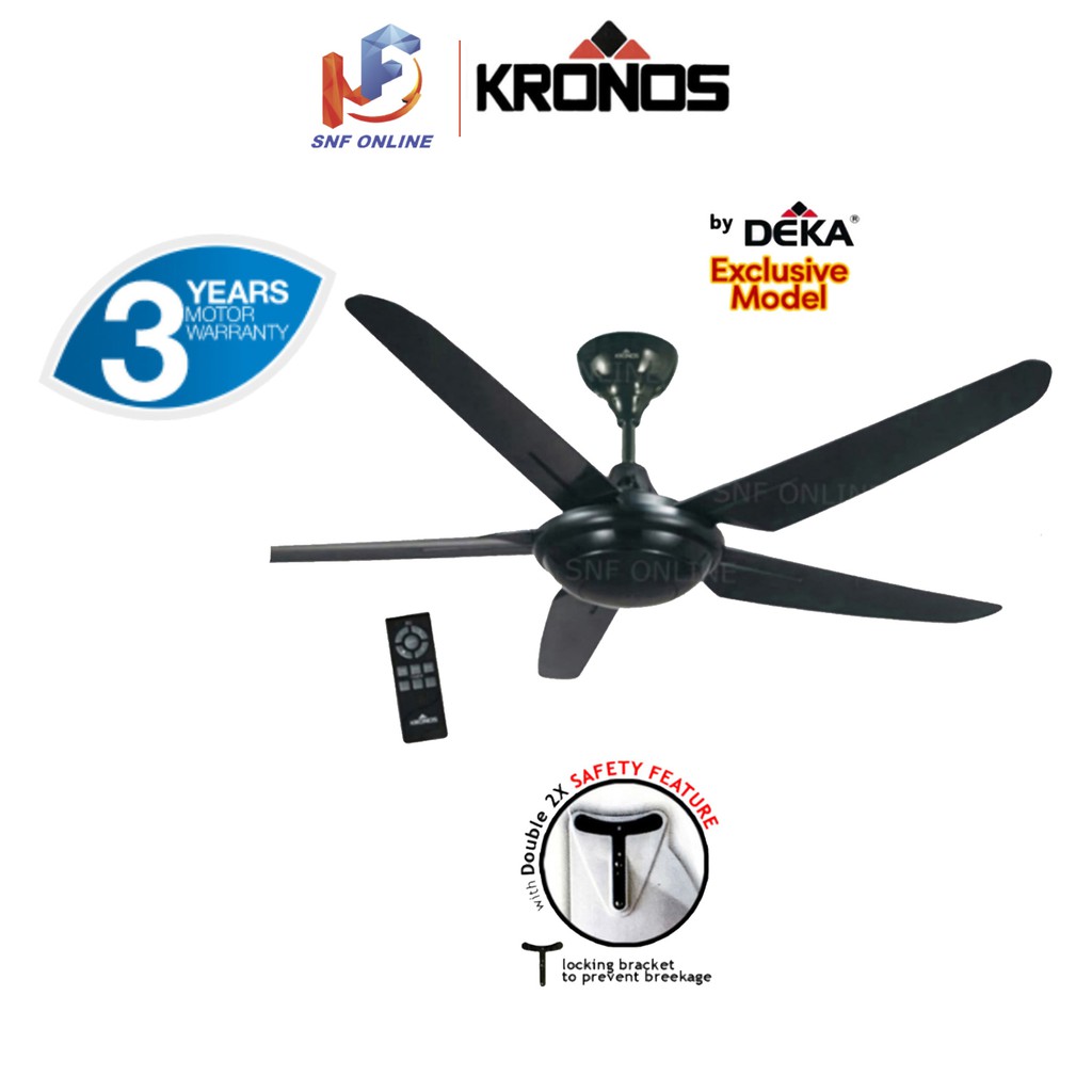Kronos By Deka 5 Blade Ceiling Fan With Remote Control (56”) 5RCF