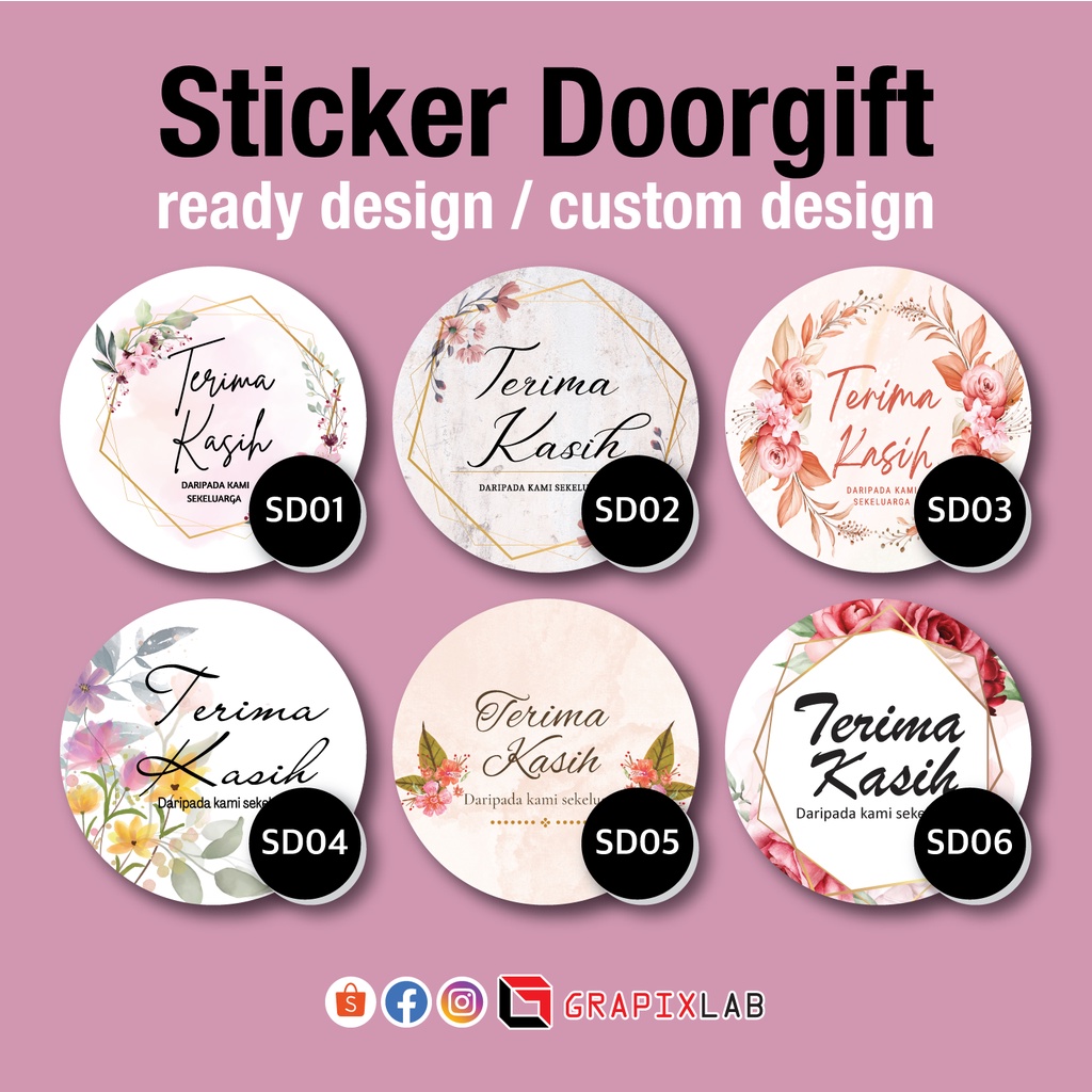 Sticker / sticker terima kasih Shopee Malaysia