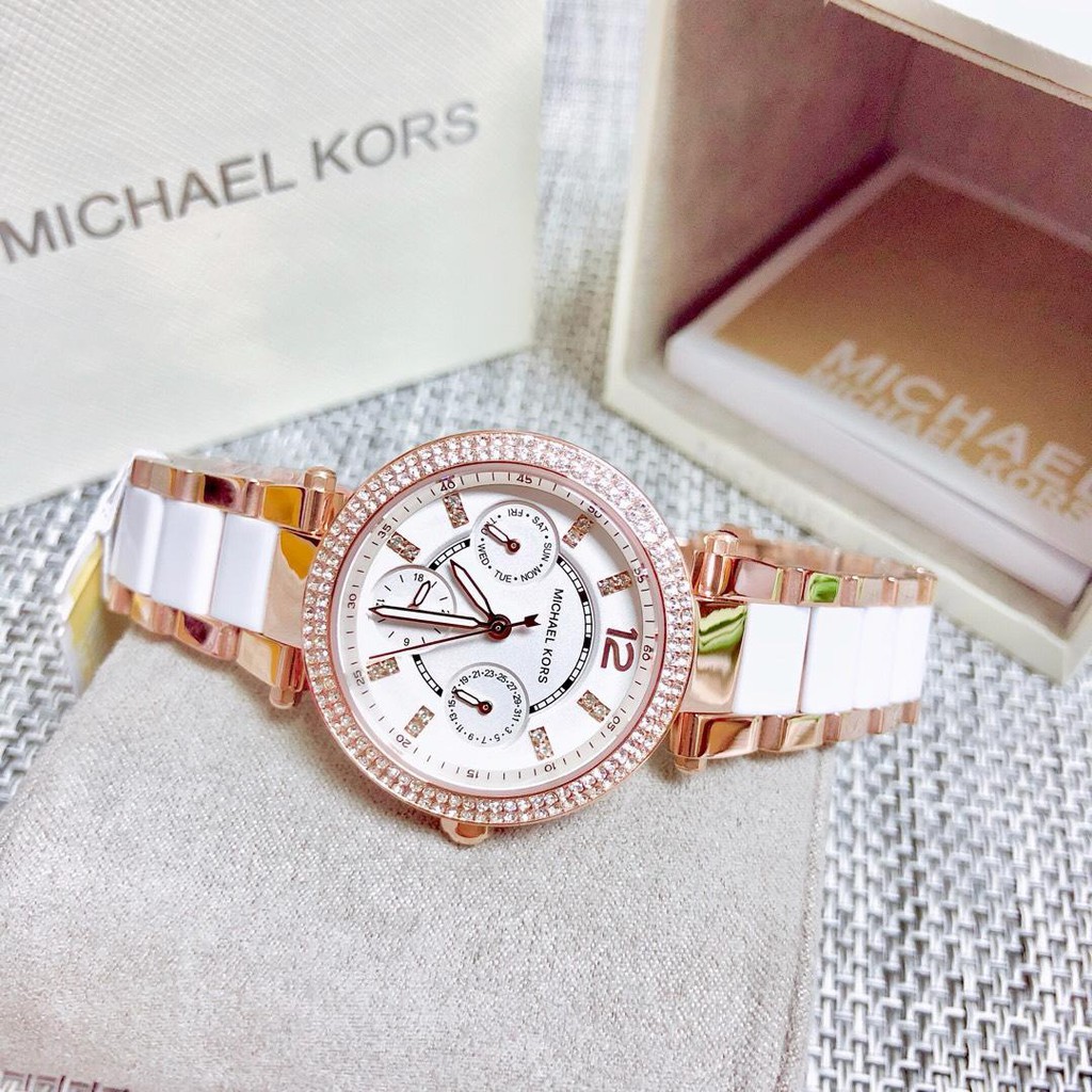 michael kors watch rose gold diamonds