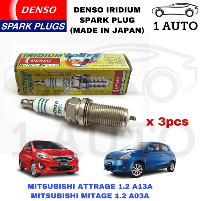 (MADE IN JAPAN) DENSO IRIDIUM POWER SPARK PLUG 3pc MITSUBISHI MIRAGE