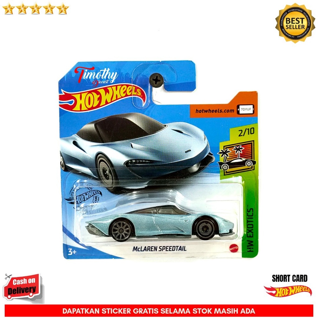 Hot Wheels Short Card McLaren Speedtail Timothy Diecastbiru