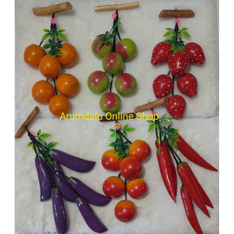 200gr Artificial Fruits Imitation Wood Fruit Wall Decoration Hangers Shopee Malaysia