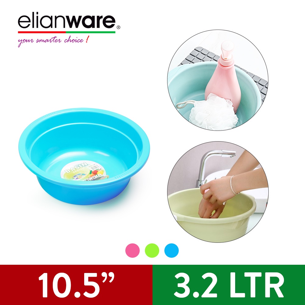 Elianware Multipurpose Round Colorful Kitchen Bathroom Thick Basin Cloth Wash Vege Fruit Basket
