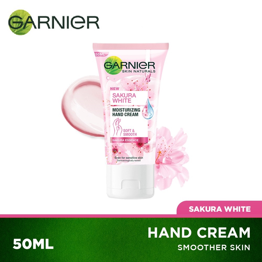 Garnier Sakura White Hand Cream Lotion Smoothen and Moisturizes 50ml