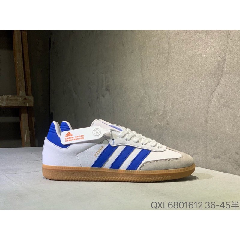 adidas samba og white blue