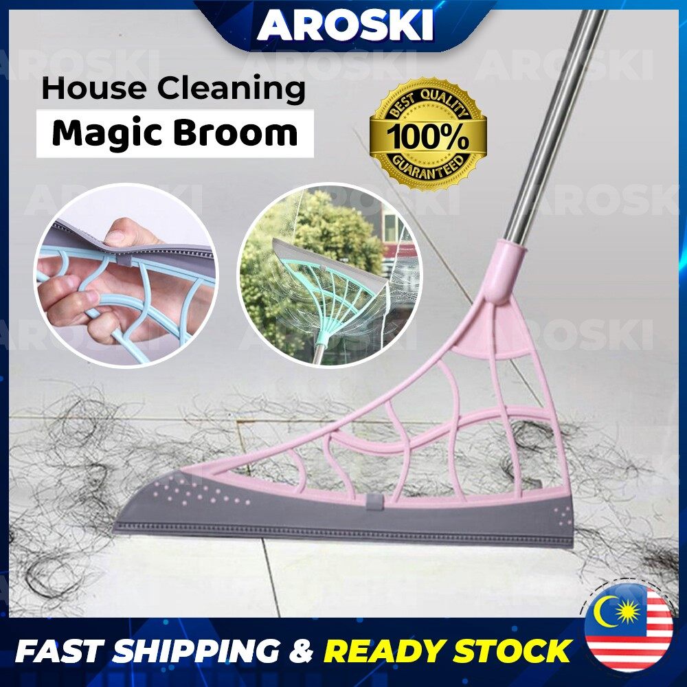 AROSKI Magic Broom Sweeper Broom Multipurpose Broom Set Penyapu Magic ...