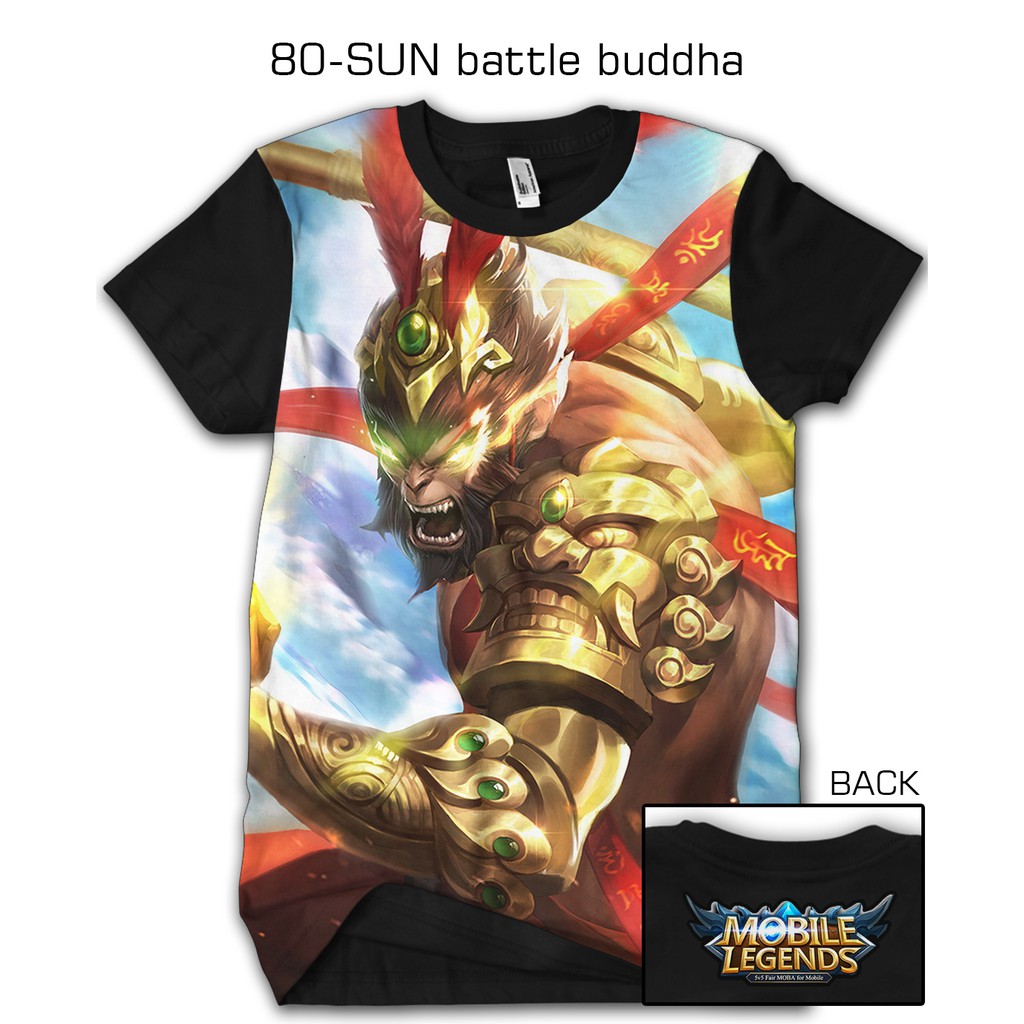 Legend Legend Mobile Legends T Shirt 80 Sun Wukong Battle Buddha Kaos Mobile Legends Legend 80 Sun Wukong Battle Budha Shopee Malaysia