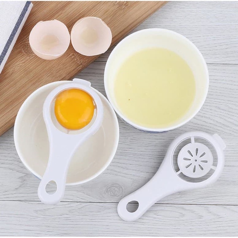 [Local Seller] EXTRA GIFT Kitchen Egg Yolk Separator Handle Spoon Shape Plastic Divider Filt