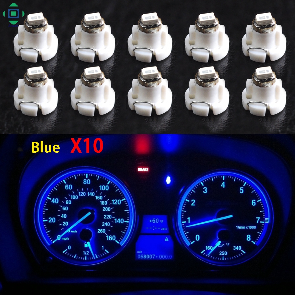 10x Red T4 T4.2 Neo Wedge 1-SMD LED Cluster Instrument Dash Climate Bulbs Newest