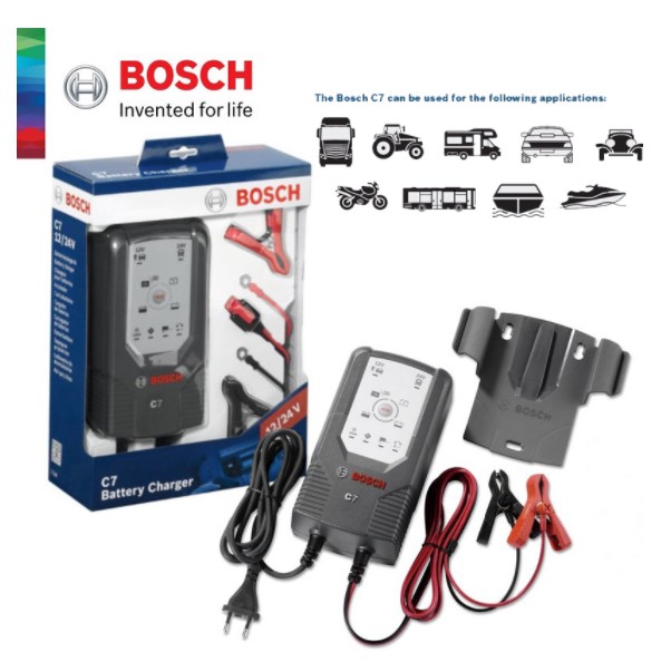 BOSCH AT C7 Fully Automatic Mode 6 12V/24V LeadAcid Battery Charger