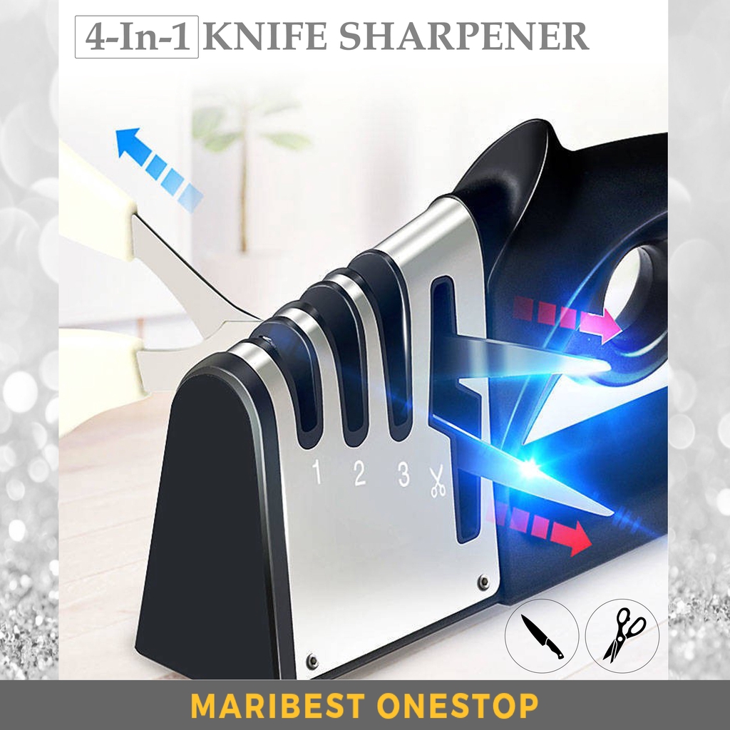 KS2720 4-In-1 Knife Sharpener 4-Stage Scissors Knife Sharpening Wheel Whetstone Repair Restore Polish Blades