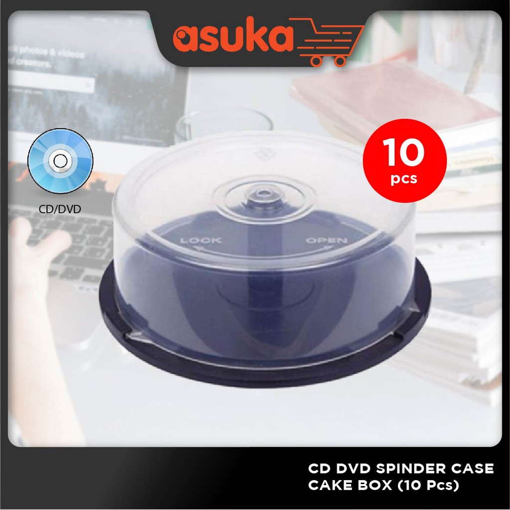 CD DVD SPINDER CASE CAKE BOX (10 Pcs)