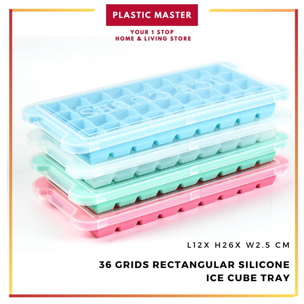 36 Grids Silicone Rectangular Ice Cube Tray Ice Cubes Frozen Food Grade Ice Tray Fruit Maker Bar Party Pudding