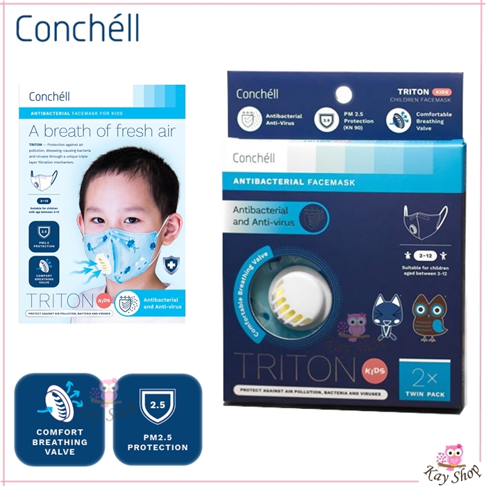 Mask 5 Triton 2pcs Facemask - N95 Reusable Conchell Pm2 Face Protection-haze Antibacteria Kids Mask 5 Triton 2pcs Facemask - N95 Reusable Conchell Pm2 Face Protection-haze Antibacteria Kids