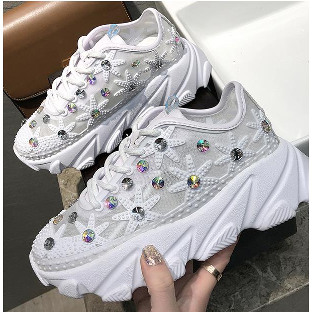 chunky white sneakers womens