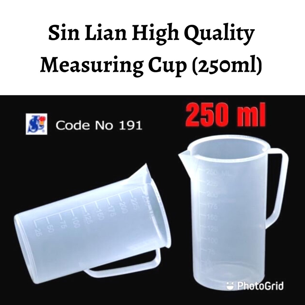 250ML Food Grade Plastic Kitchen Bakery Liquid Small Measuring Cup (SL191)/ Measuring Cup
