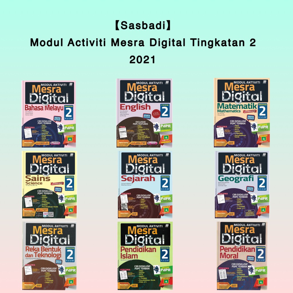 Sasbadi Buku Latihan Modul Activiti Mesra Digital Tingkatan 2 Kssm 2021 Mesra Pdpr Dwibahasa Shopee Malaysia