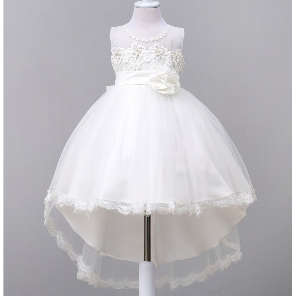 White Bridesmaid Dresses For Little Girl Dress Kids Birthday Party
