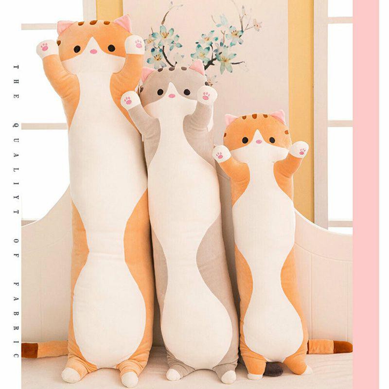 50/70/90/110/130cm Baby Long Cat Plush Toy Adult Soft Stuffed Kitten