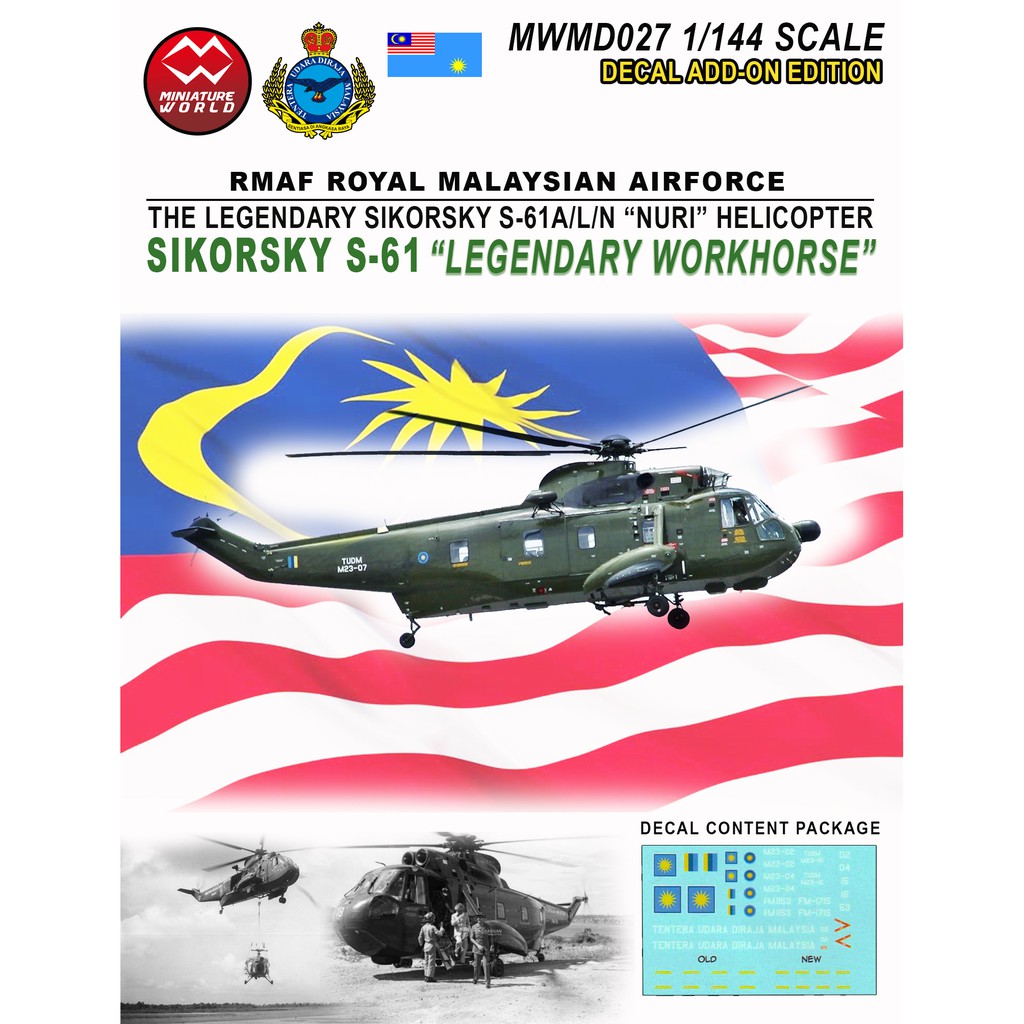1/144 scale TUDM Nuri Helicopter Decals | Shopee Malaysia