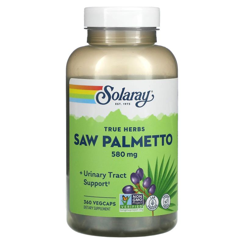 [Free Shipping] Solaray Saw Palmetto Whole Berry 580mg - 360 veg caps ...