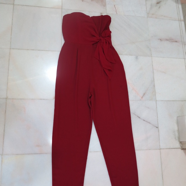 red tube jumpsuit