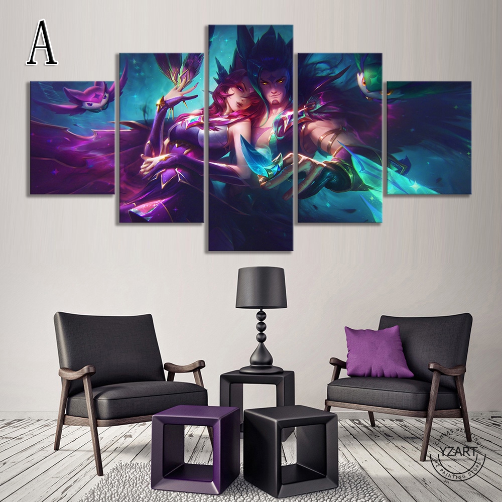 Xayah And Rakan League Of Legends Video Games Art Wall Decor Paintings Lol Games Art Canvas Painting Wall Art Home Decor Shopee Malaysia
