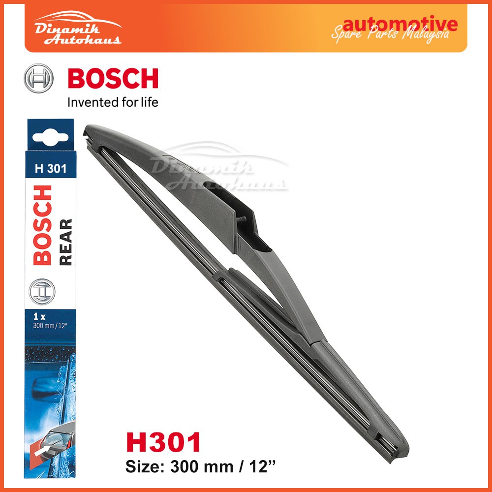 rear wiper blade size