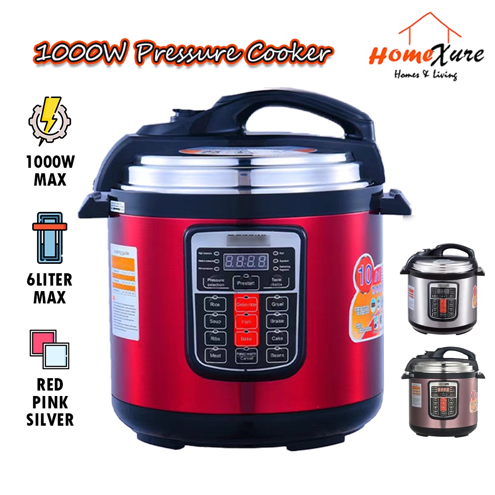 HomeXure PRESSURE COOKER 10IN1 Electric Digital Pressure Cooker Non