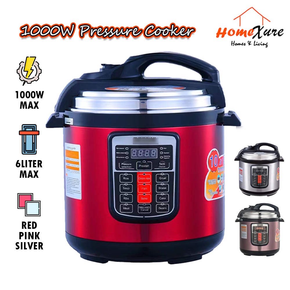 HomeXure - PRESSURE COOKER 10IN1 Electric Digital Pressure Cooker Non ...