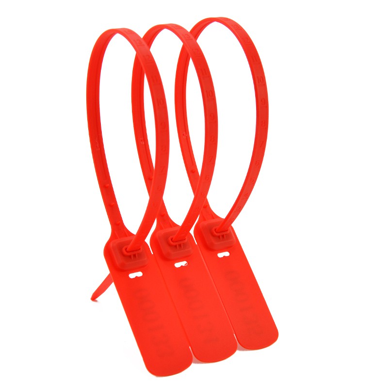Anti Tamper Seal Security Seals Trailer Plastic Seal Container Seals Numbered Plastic Locking Tags 100Pcs, Red 