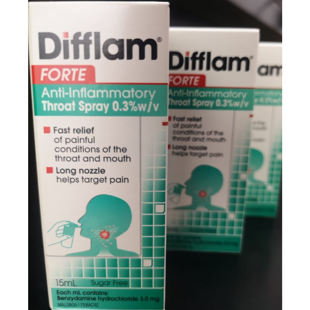 Difflam FORTE AntiInflammatory SORE THROAT SPRAY 15ml Shopee Malaysia