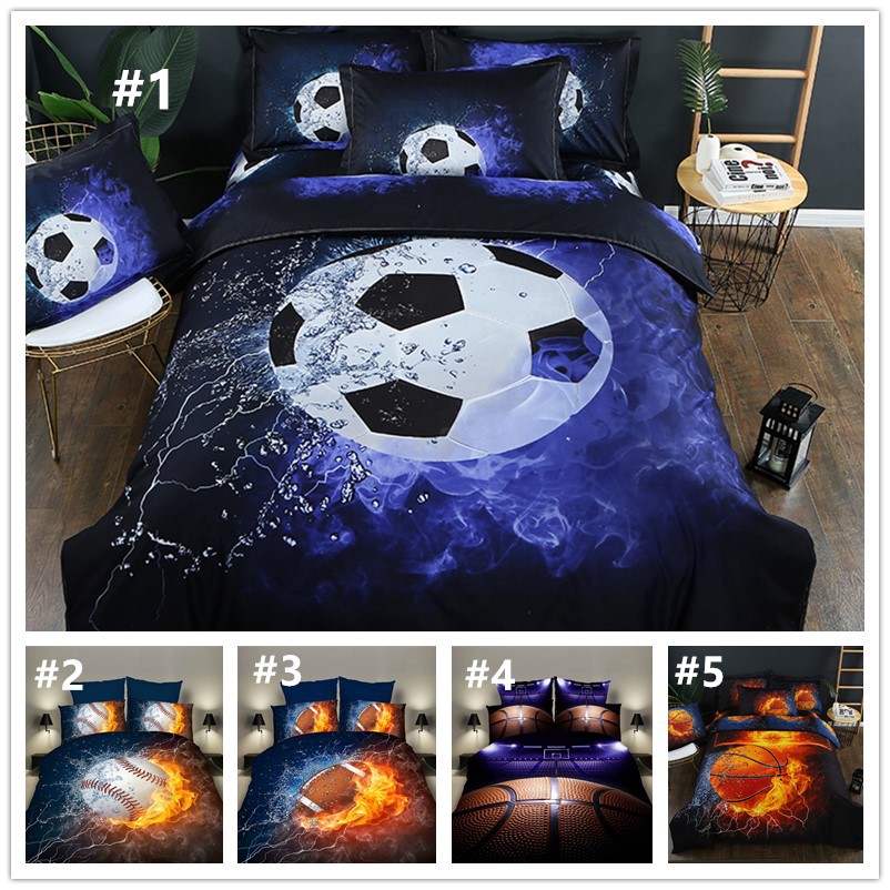 3d Football Bedding Sets Basketball Duvet Cover Set Ball Quilt