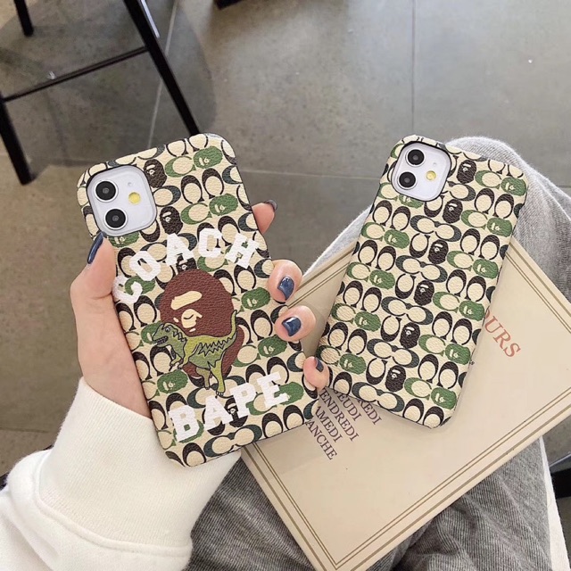 Ready Stock Bape Coach Iphone Xs Max 11 Pro Max Leather Case