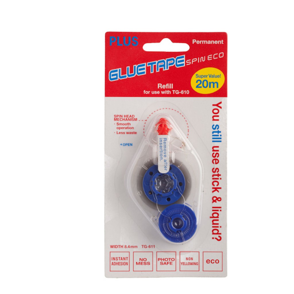 PLUS Glue Tape Spin Eco Refill TG611 Shopee Malaysia