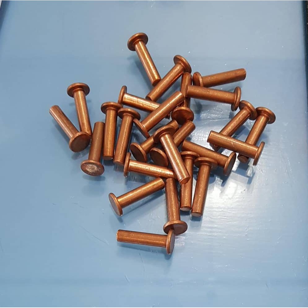 copper rivets M5-M8 Half round head copper rivets percussion type solid studs,
