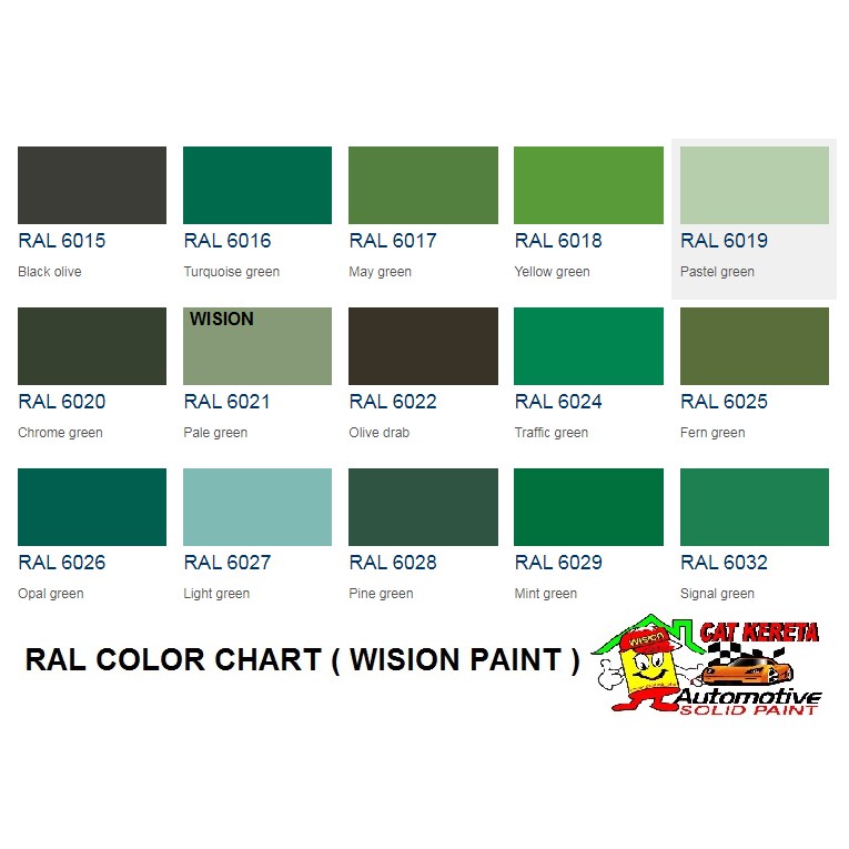 Nippon Car Paint 1l Ral Classic Colour Chart Automotive Refinish Exterior 7 Ee Malaysia - Car Paint Color Chart Malaysia