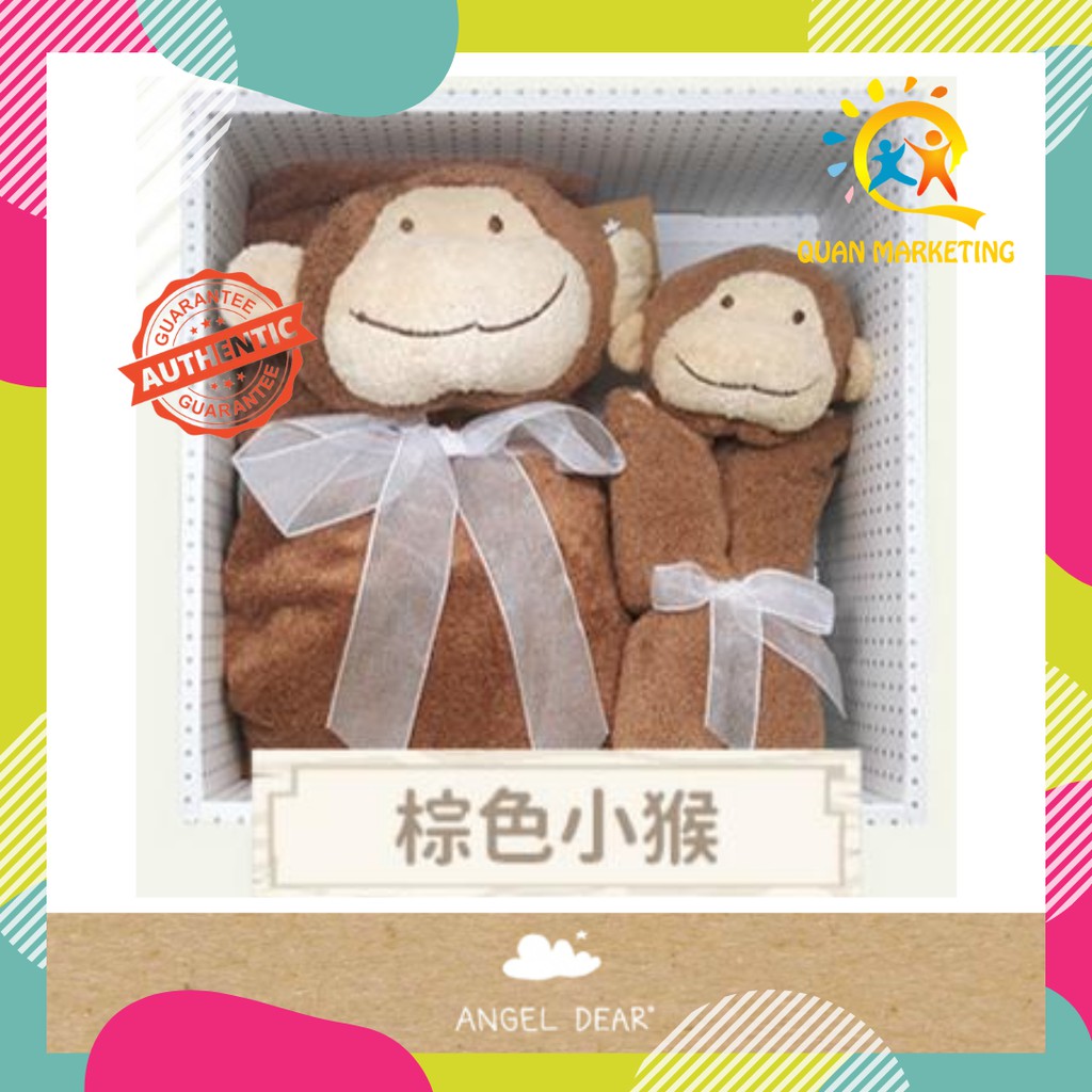 Angel Dear Monkey Set (1 Blankie + 1 Blanket) / 100 Authentic Product