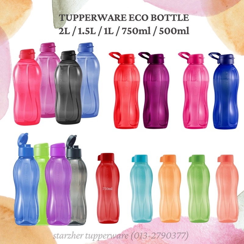⚡HOT DEALS⚡ Tupperware Eco Bottle 2L / 1L / 750ml / 500ml / Brush & Strap
