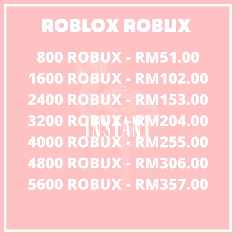 Buy Instant Roblox Robux 800 5600 Murah Seetracker Malaysia