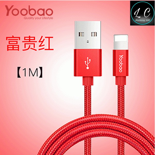 Yoobao Original YB-422 100cm Nylon Lightning Cable (Red Edition)