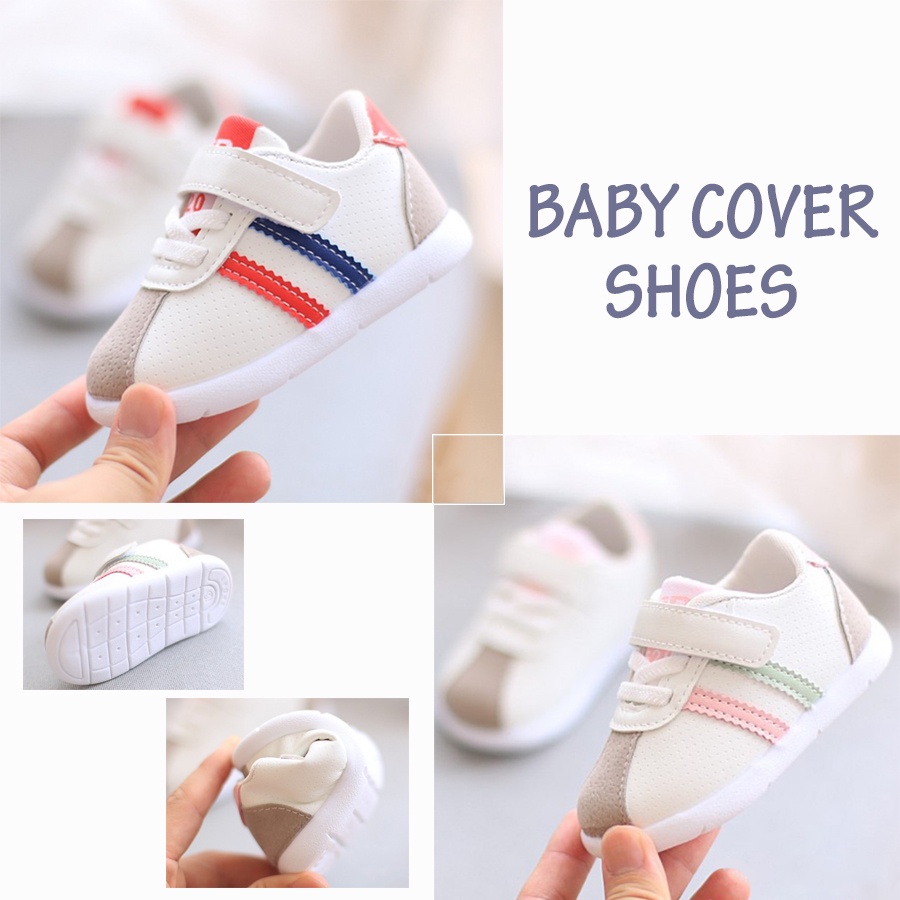 Baby Shoes Fashion Kid Anti Slip Cover Shoes Boy Girl Casual Shoe Newborn Walk Outdoor Sport Shoes Kasut Bayi Kanak 0-2Y