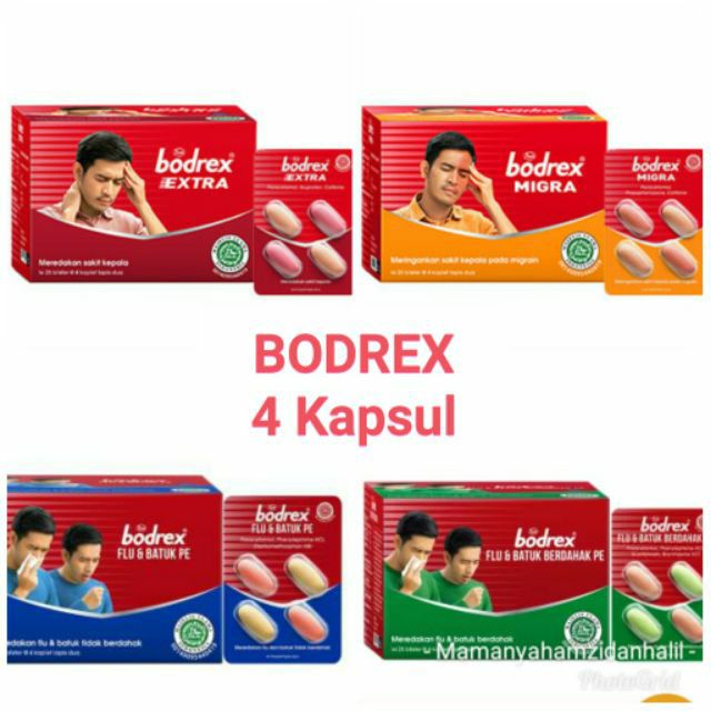 BODREX EXTRA/MIGRA/FLU/FLUBATUK 1 strip@4Tablet 