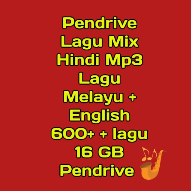 Pendrive Lagu Melayu English Hindustan Lagu Lama Baru Mp3 Only Shopee Malaysia